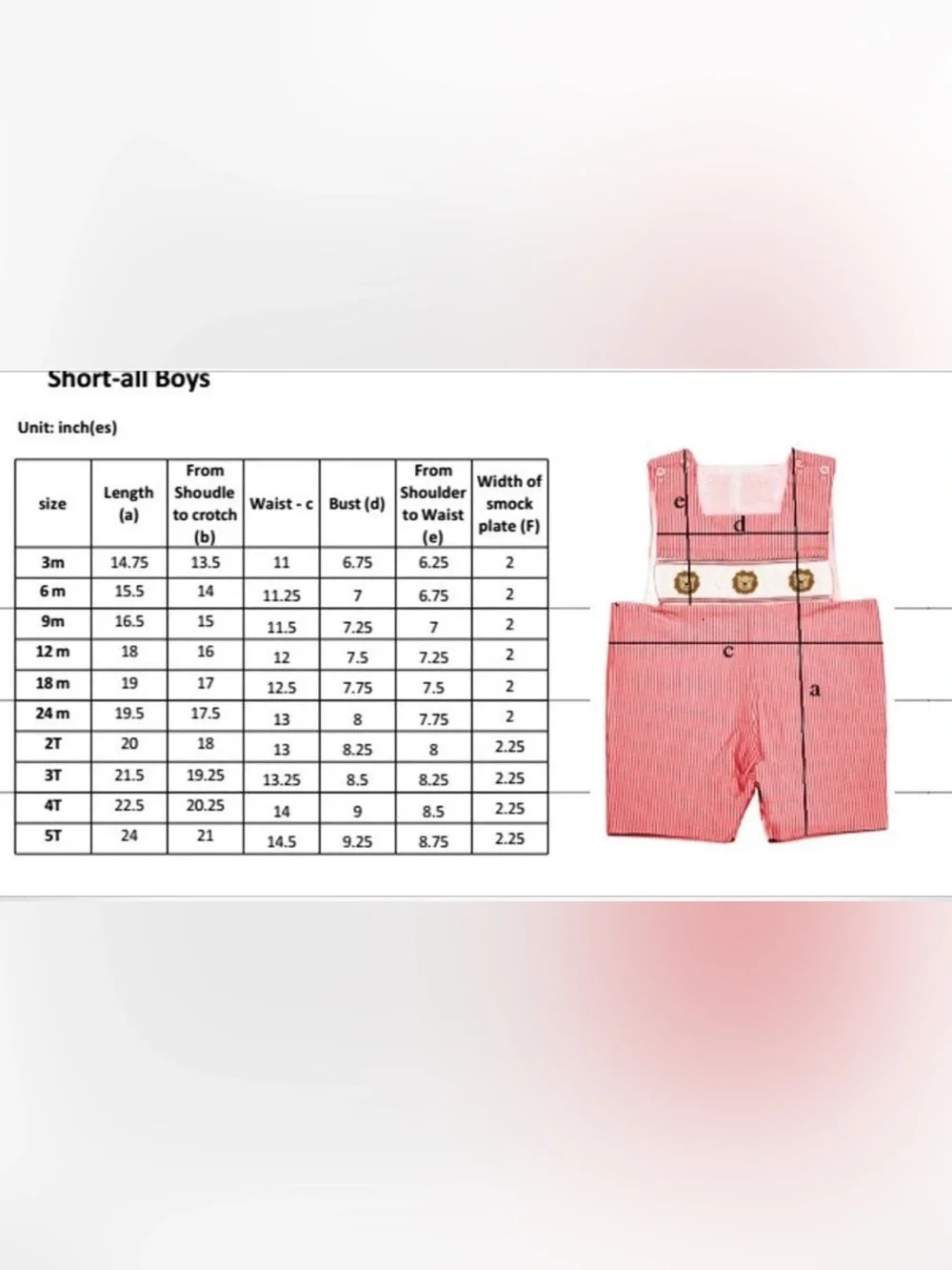 Pleats & Stitches Boys Smocked Bunny Romper Blue Gingham 2T